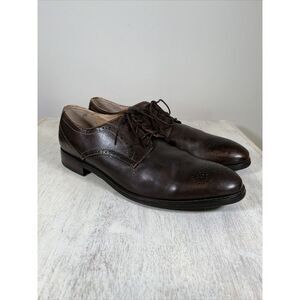 JD Fisk Brown‎ Leather Wingtip Oxford Shoes Men's Size 11